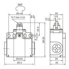XCK-T102 Plunger Actuator Limit Switch - Twin Eagle Imports
