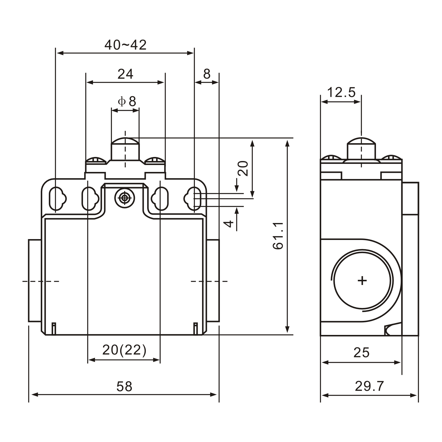XCK-T110 Short Spring Plunger Actuator Limit Switch - Twin Eagle Imports