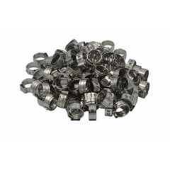 100 Piece 304 Stainless Steel 10.8-13.3mm Ear Hose Clamp - Twin Eagle Imports