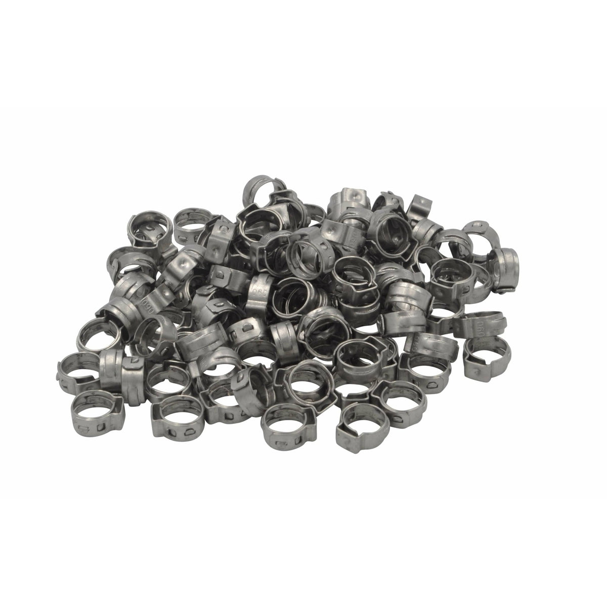 100 Piece 304 Stainless Steel 7.3-9mm Ear Hose Clamp - Twin Eagle Imports