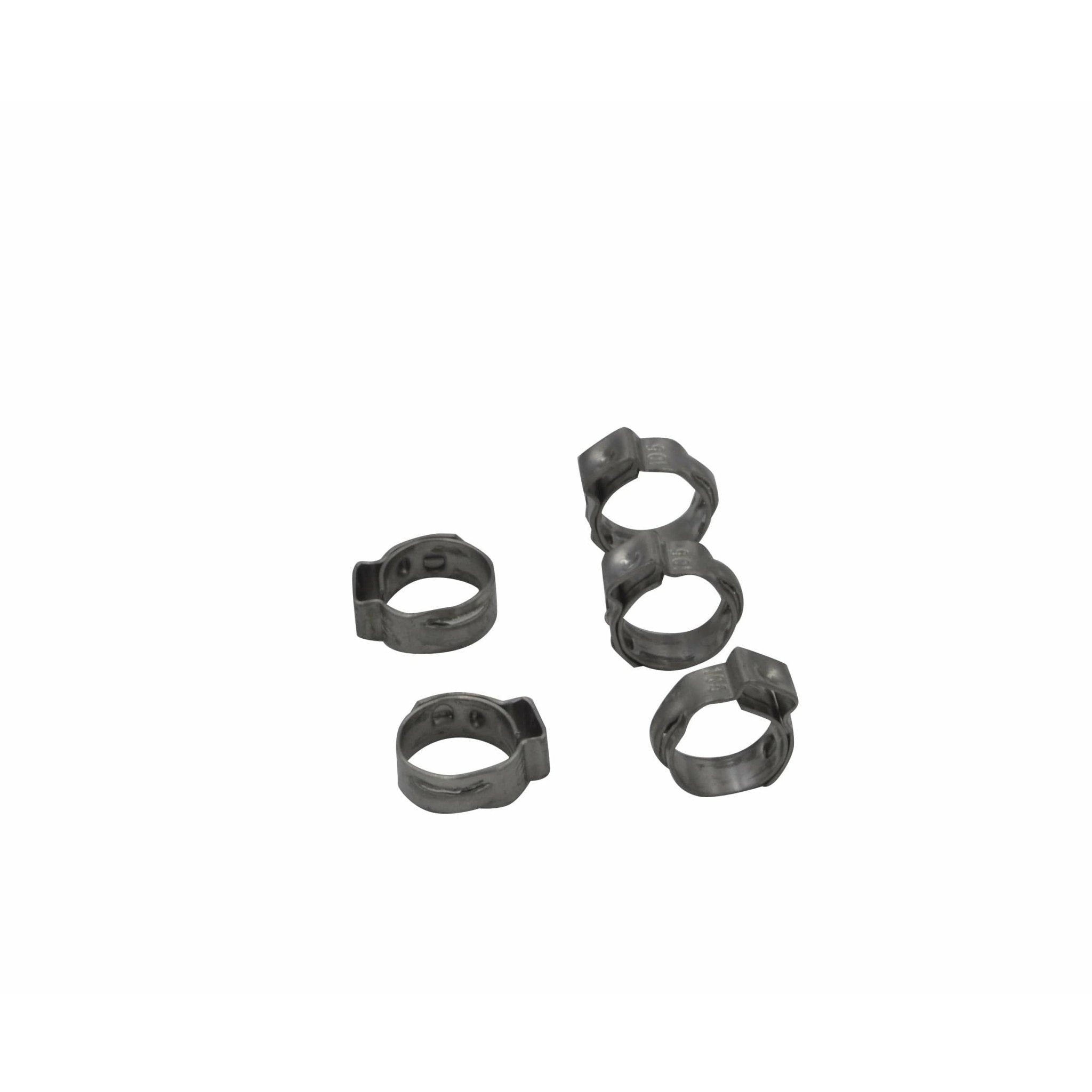 100 Piece 304 Stainless Steel 8.8-10.5mm Ear Hose Clamp - Twin Eagle Imports