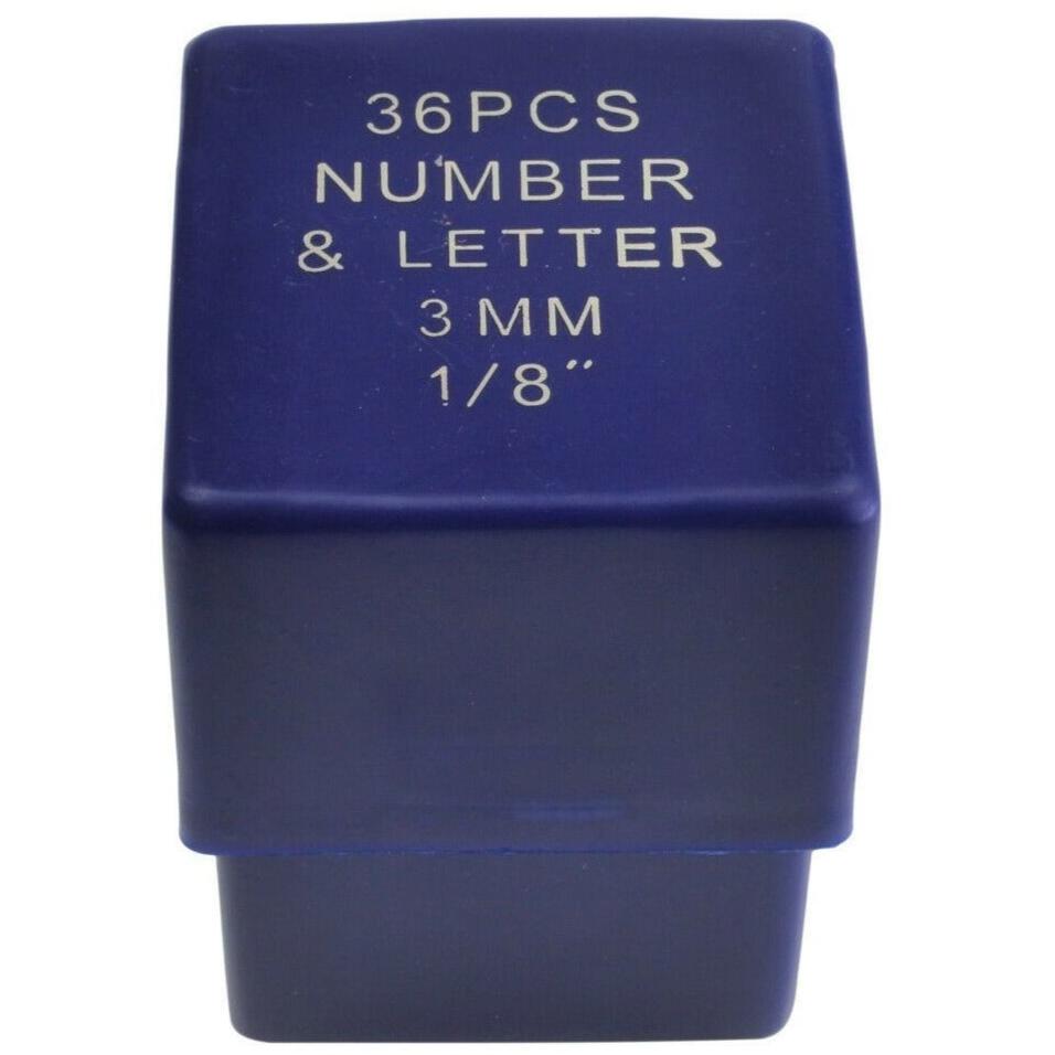 36pc x 3 mm or 1/8 Letter & number stamp punch (A-Z & 0-9)