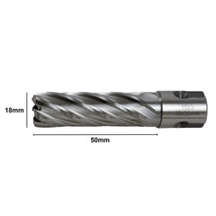 18 x 50mm D.O.C HSS Weldon Shank Annular Cutter - Twin Eagle Imports
