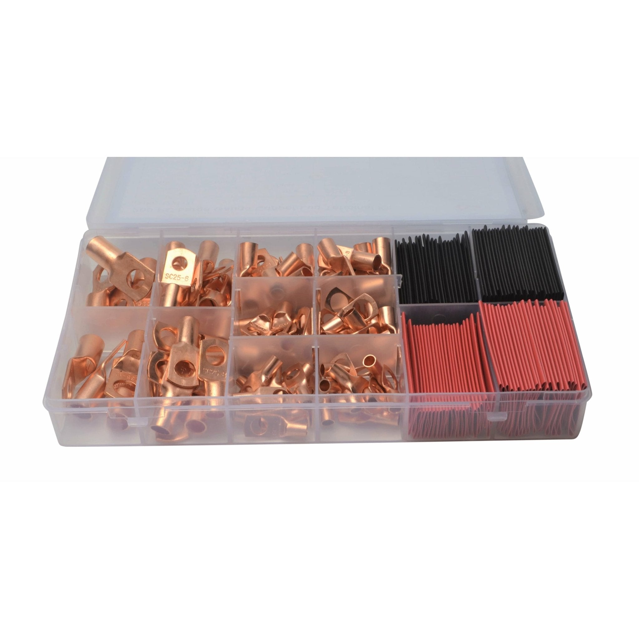 200pc Large Gauge Copper Lug Terminal Kit - Twin Eagle Imports