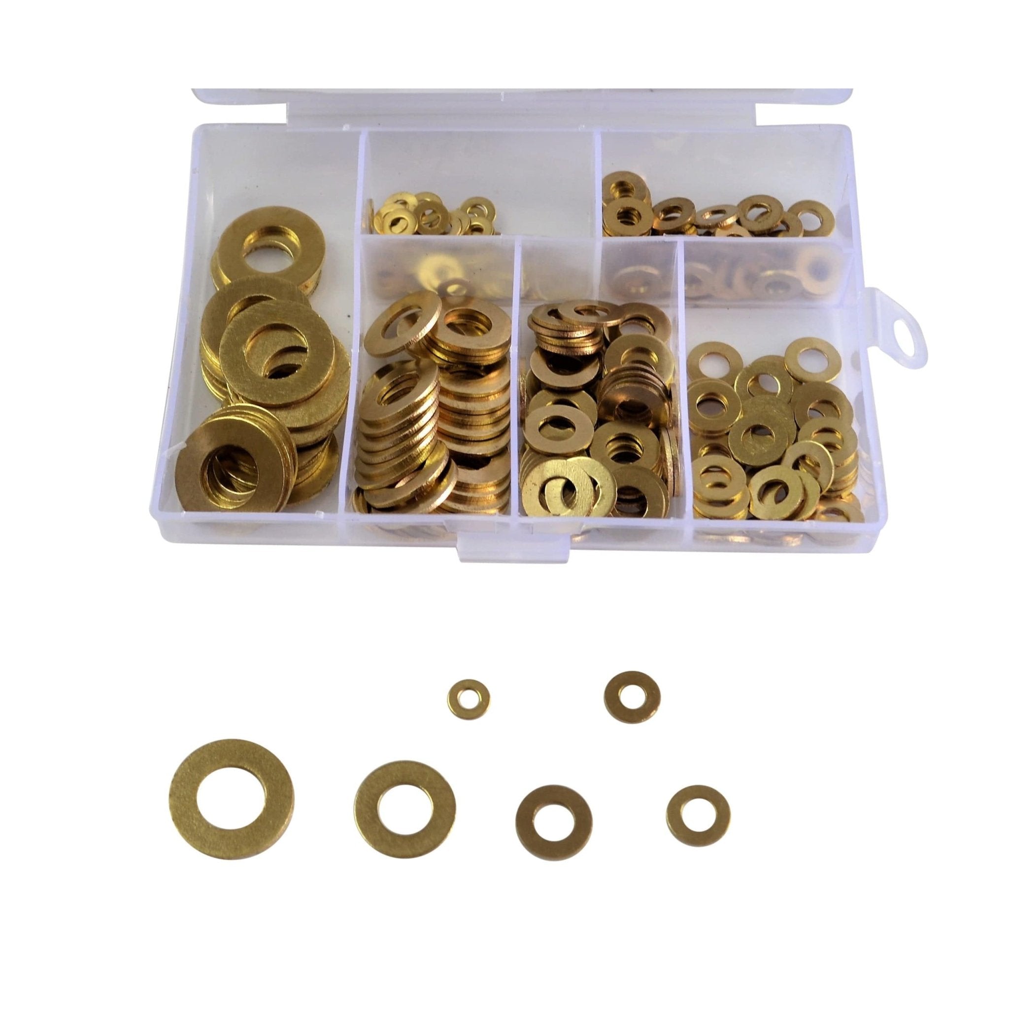 250pc Metric Brass Washer Grab Kit Assortment - Twin Eagle Imports