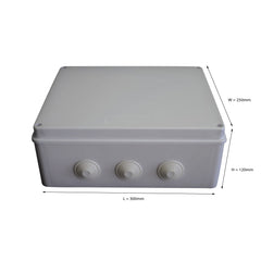 300x250x120 mm ABS Plastic IP65 Waterproof Junction Box - Twin Eagle Imports