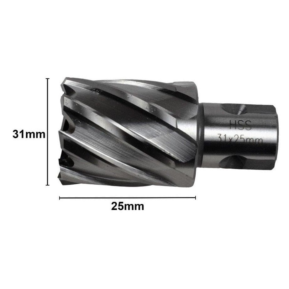 31 x 25mm D.O.C HSS 3/4" Universal Shank Annular Cutter - Twin Eagle Imports