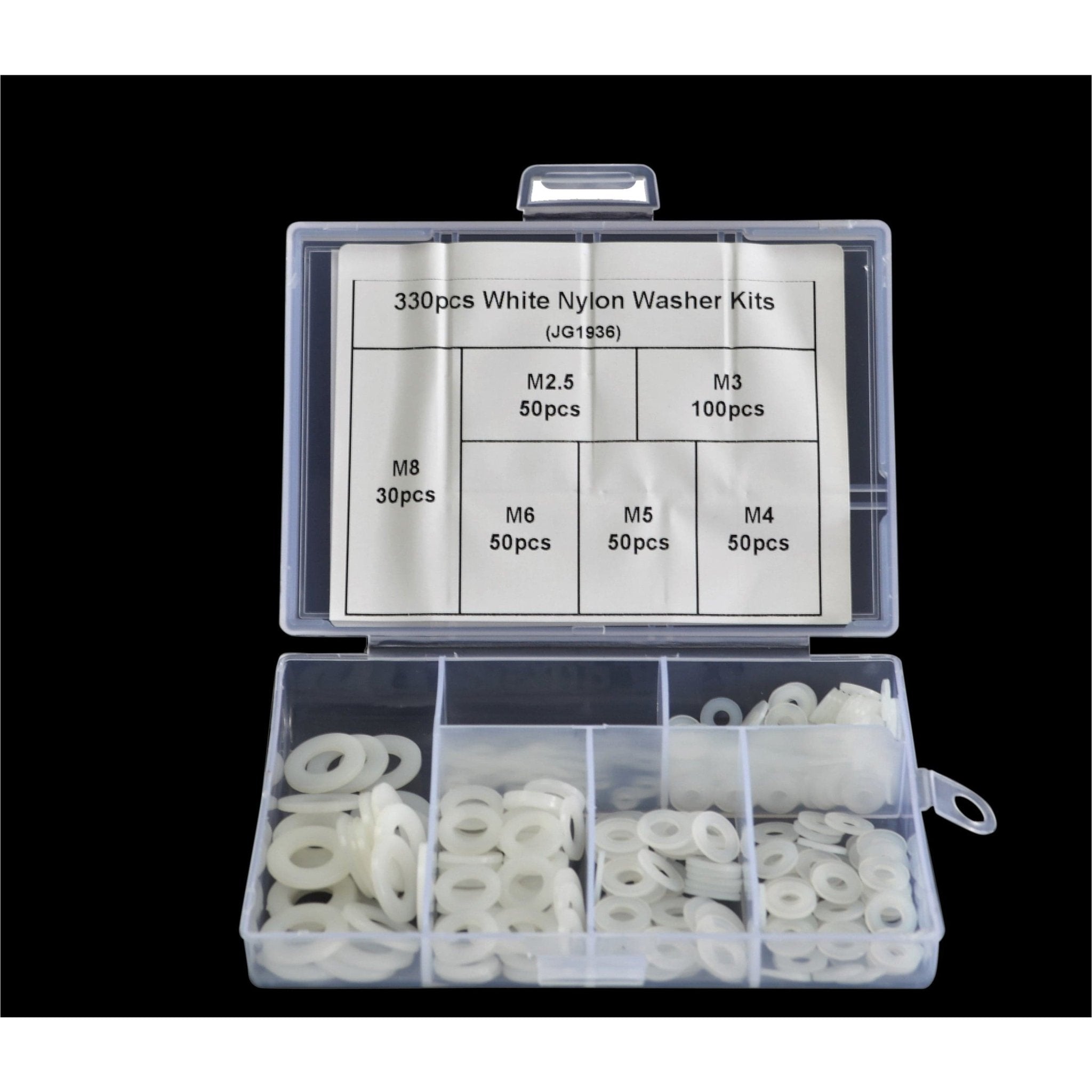 330pc Metric Nylon Washer Grab Kit Assortment - Twin Eagle Imports