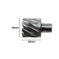 40 x 25mm D.O.C HSS Weldon Shank Annular Cutter - Twin Eagle Imports