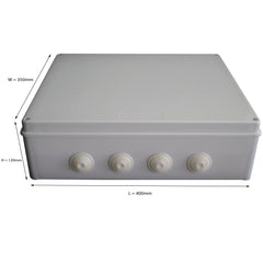 400x350x120 mm ABS Plastic IP65 Waterproof Junction Box - Twin Eagle Imports