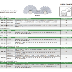 Insize Metric 60° Screw Pitch Gauge 0.25-6mm Range Series 4820-1241