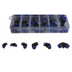 60pc Metric Pneumatic Push in Air Line Hose Joiner Grab Kit Assortment - Twin Eagle Imports