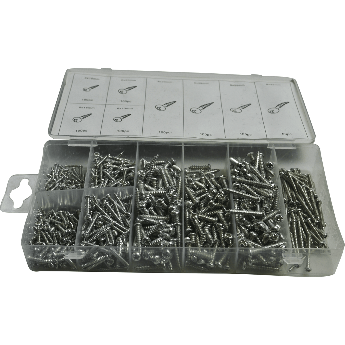 750 Piece Phillips head sheet metal screws grab kit assortment - Twin Eagle Imports