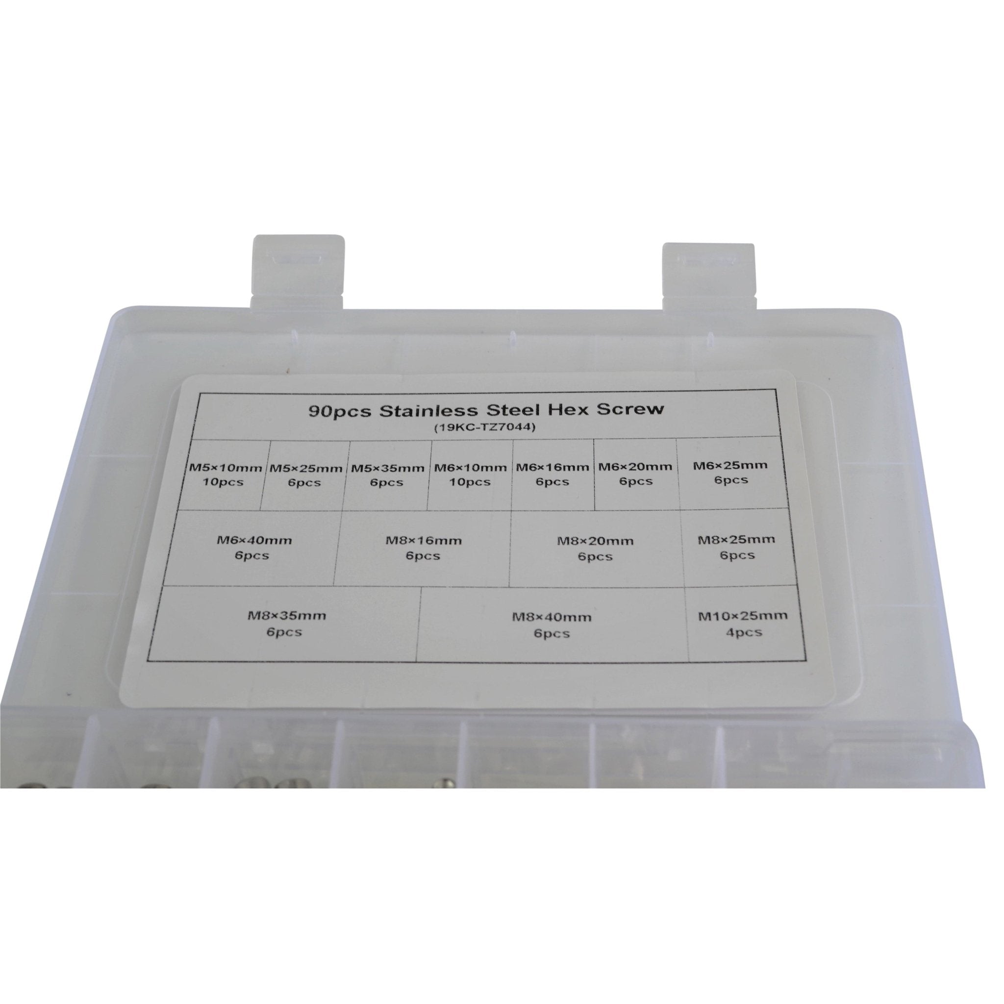 90pc Stainless Steel Cap Screw Bolt Assortment Grab Kit - Twin Eagle Imports