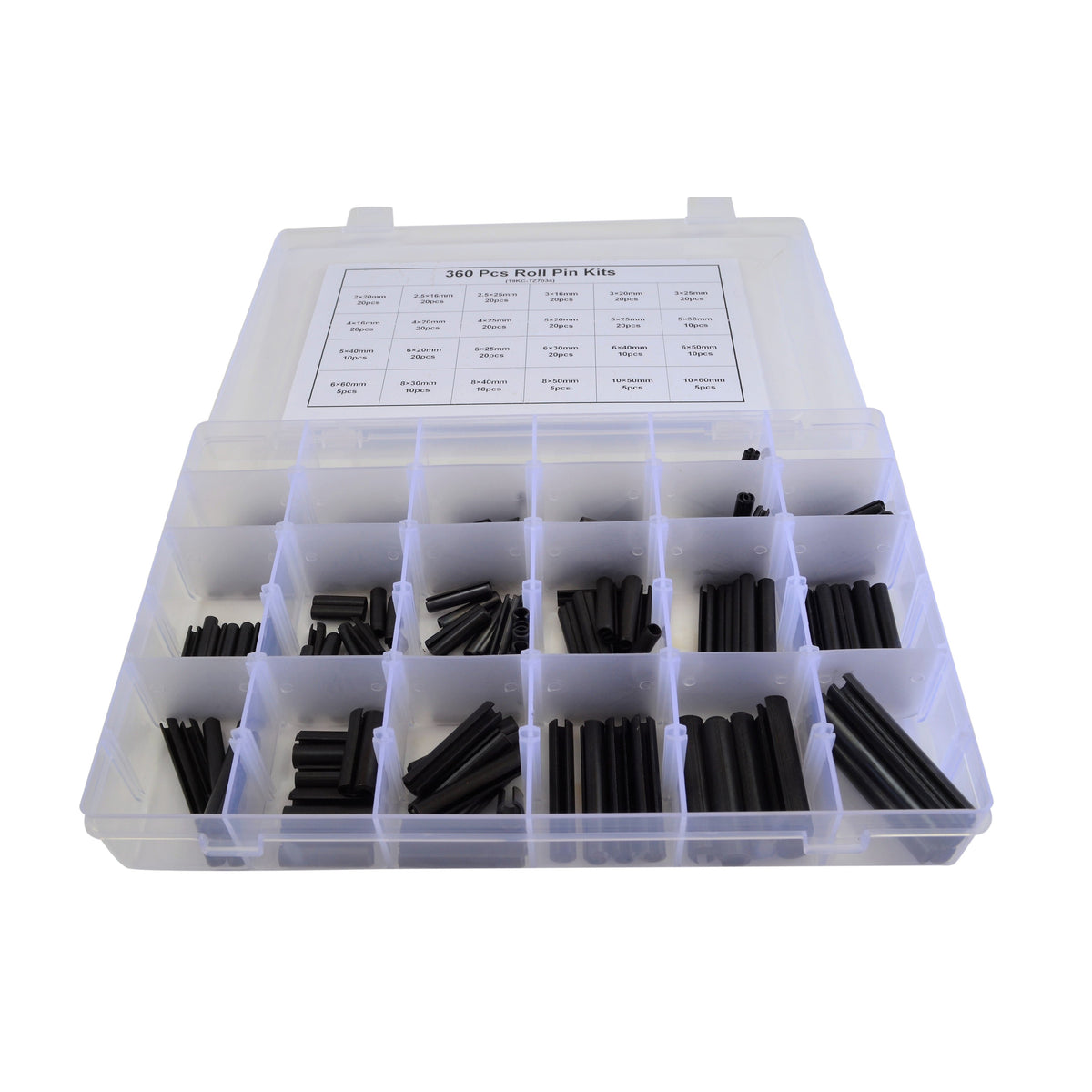 360 Pc Metric Roll Pin Grab Kit Assortment M2 - M10