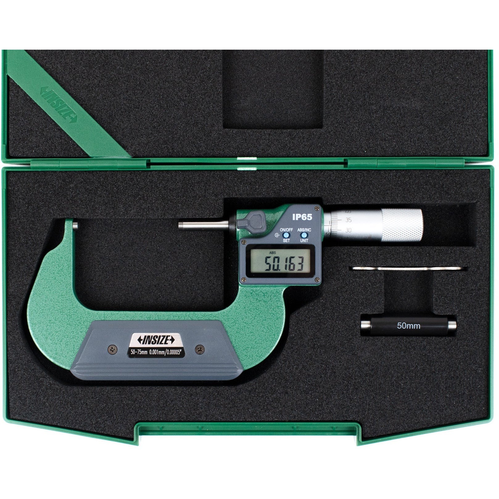 Insize Digital Spherical Anvil Tube Micrometer 50-75mm/2-3" Range Series 3560-75A