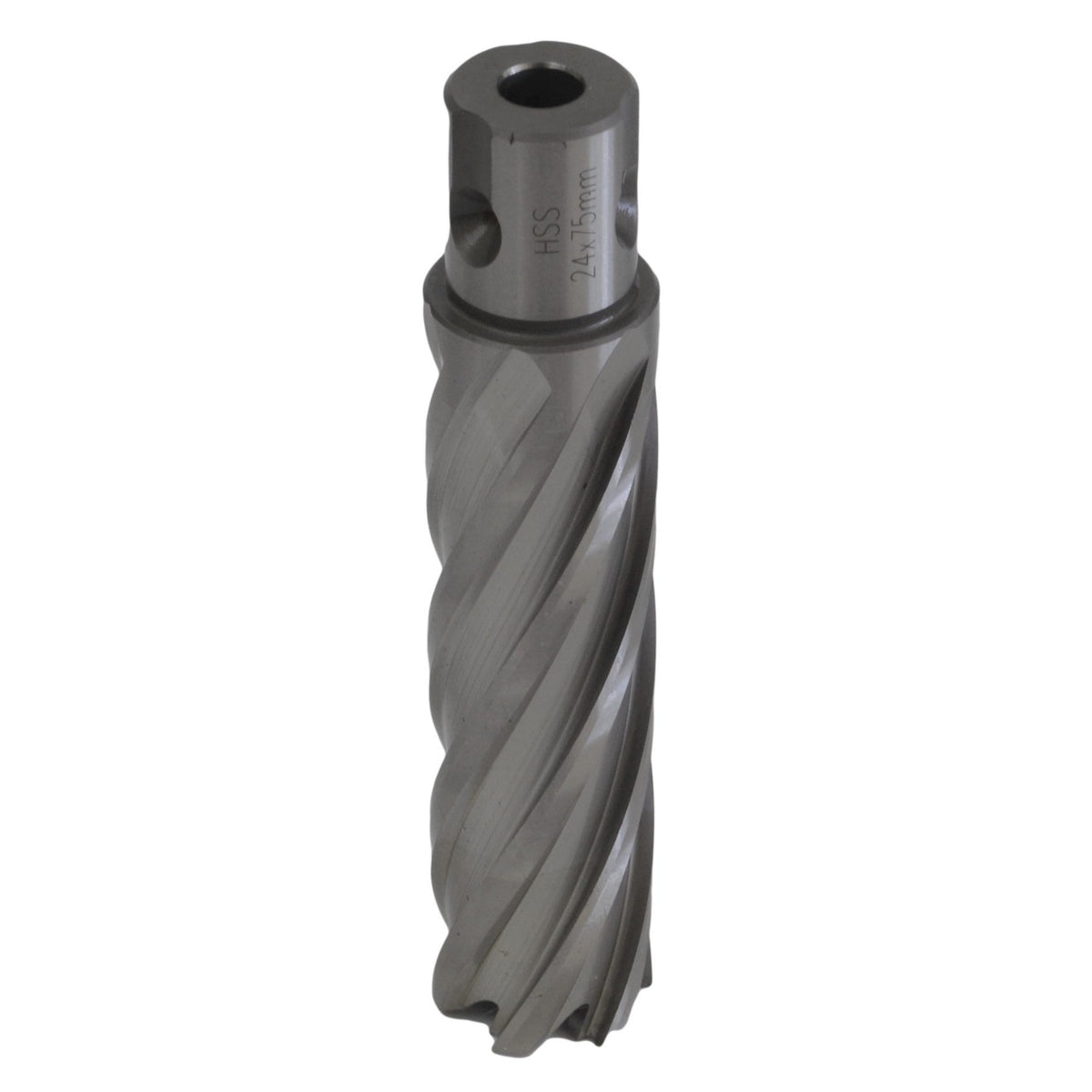 HSS Annular Cutter 75 mm DOC 24 mm  Diameter Universal Weldon Shank