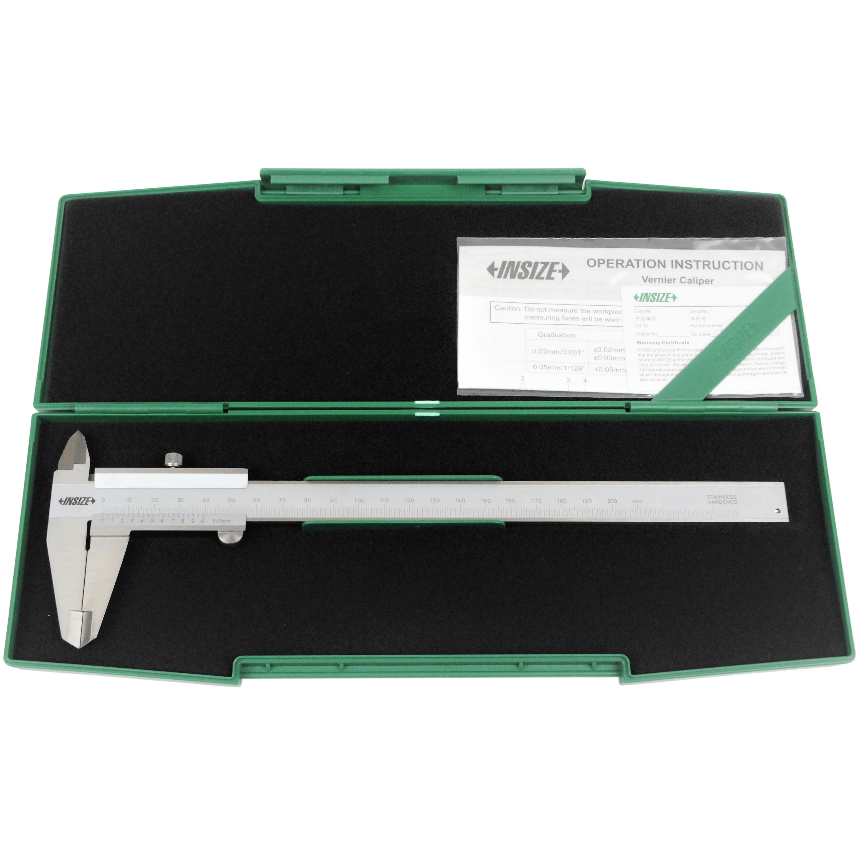 Insize Vernier Caliper 0-200mm Range Series 1205-2003S