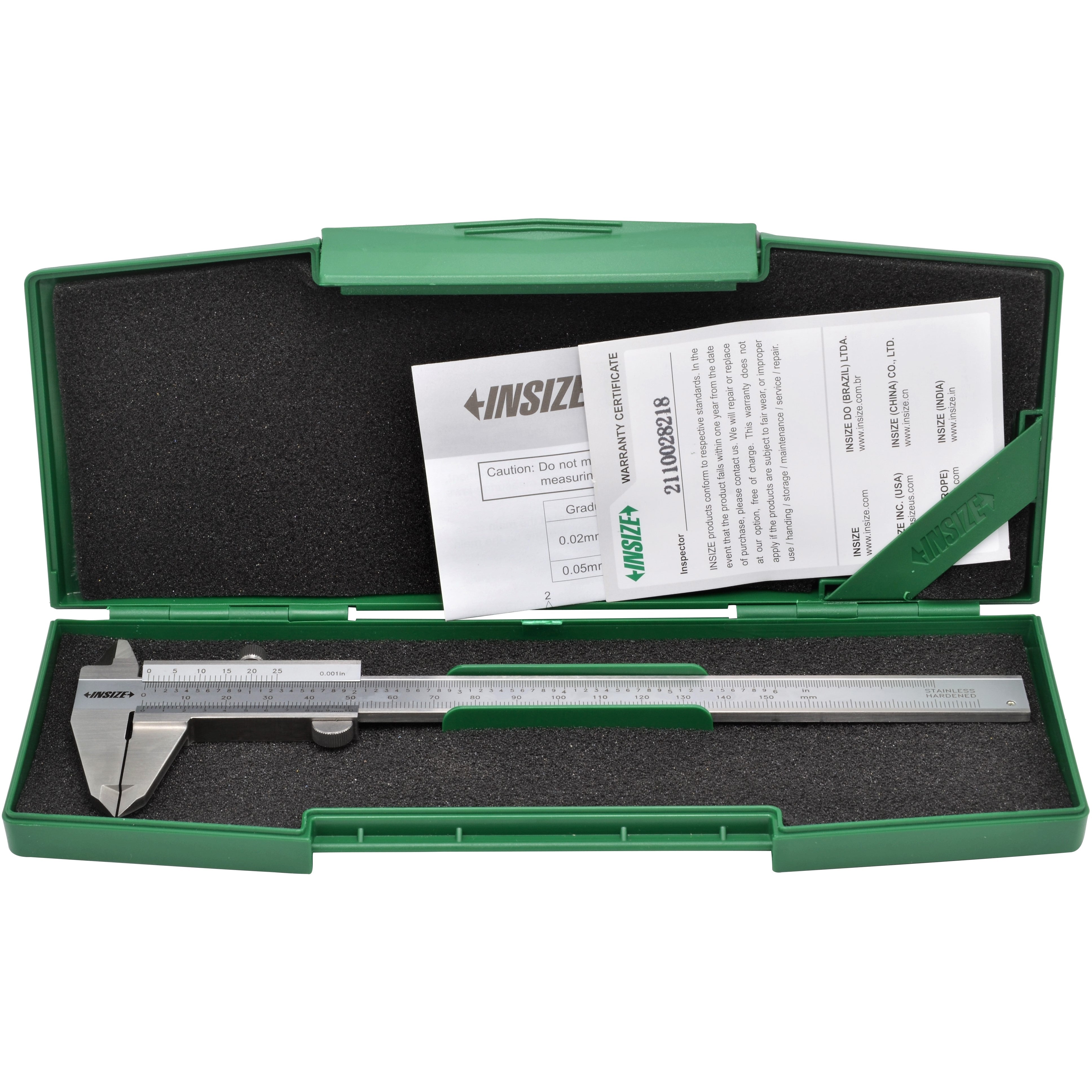 INSIZE Monoblock Vernier Caliper - 1205-1502S 0-150mm / 0-6"