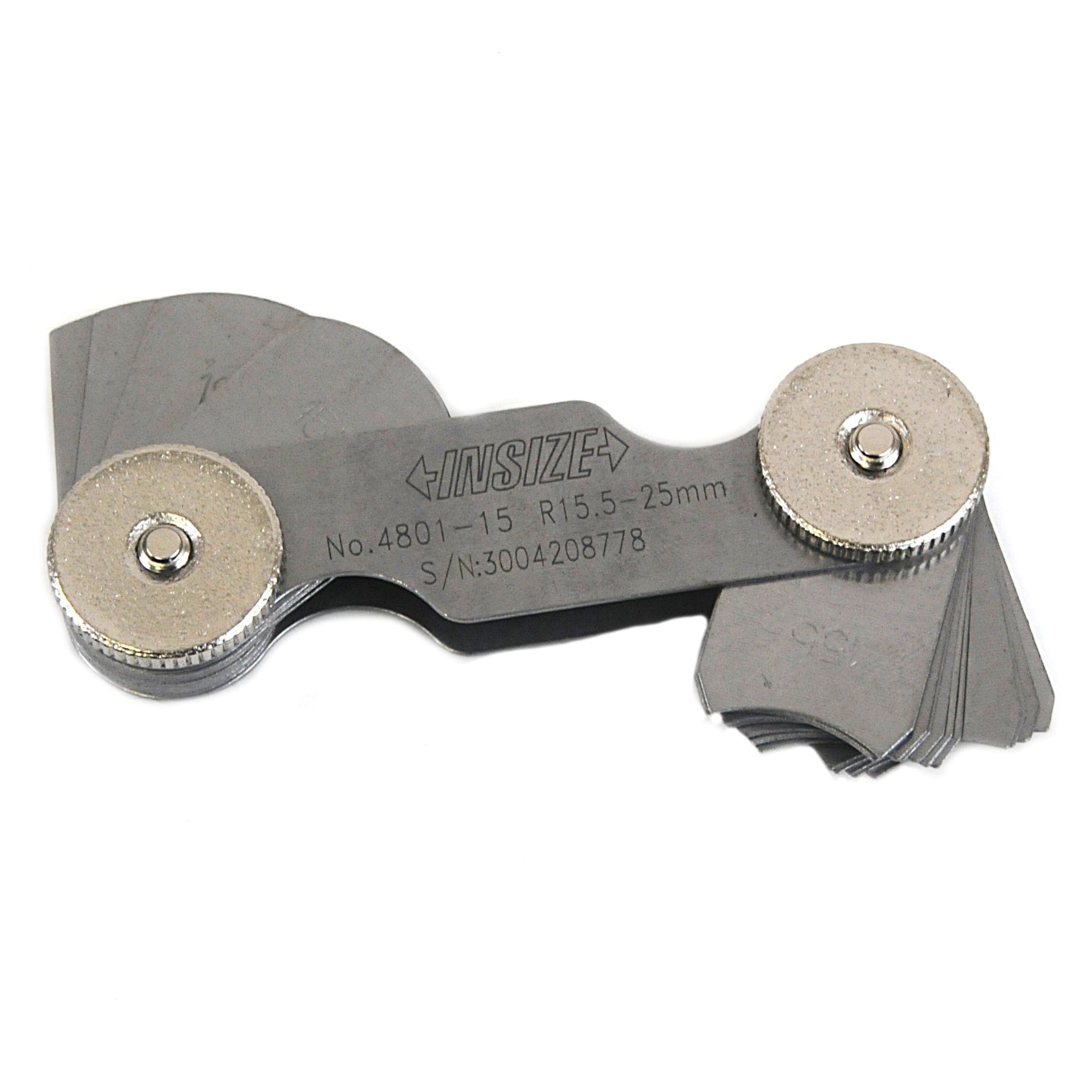 Insize Radius Gauge Set 15.5-25mm Range Series 4801-15