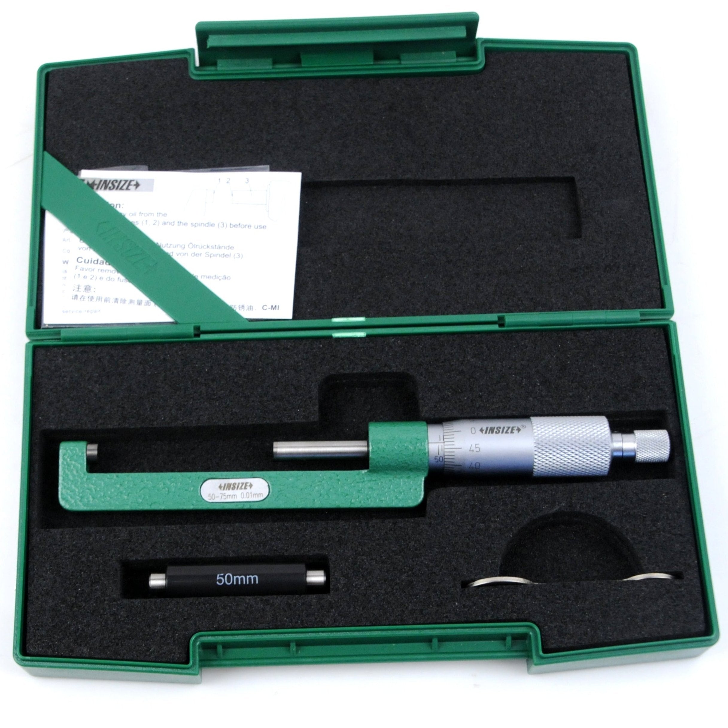 Insize Hub Micrometer 50-75mm Range Series 3292-75