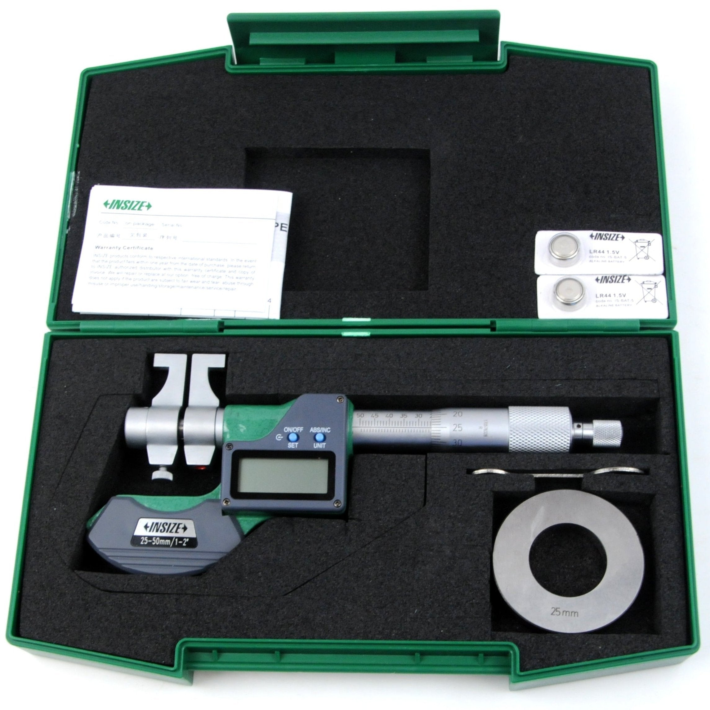 Insize Digital Inside Micrometer 25-50mm/1-2" Range Series 3520-50