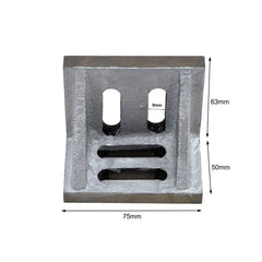 Cast Iron Angle Plate – 3"x2.5"x2" Slotted and Webbed - Twin Eagle Imports