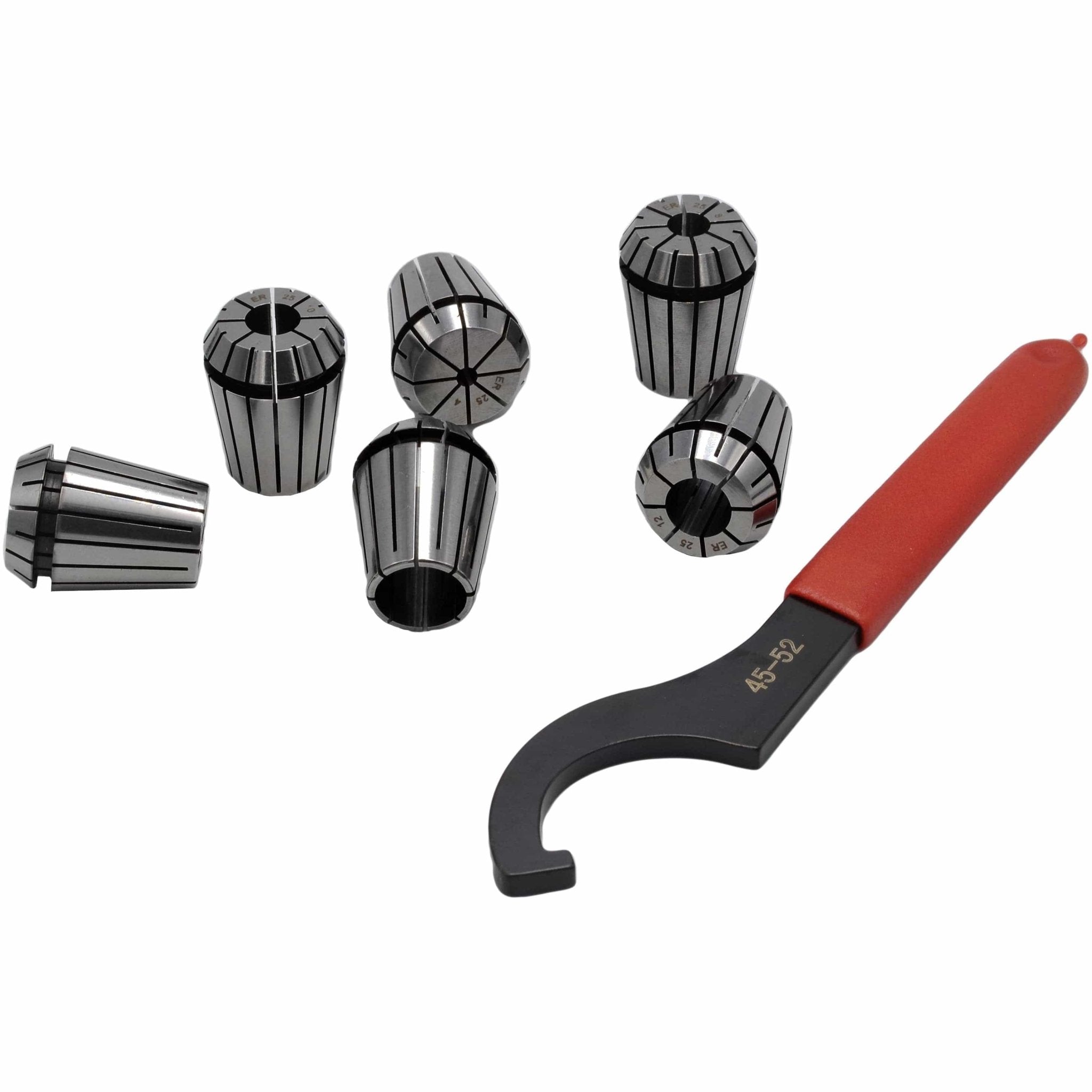ER25 MT3 M12 Drawbar 6pc Precision Collet Set - Twin Eagle Imports