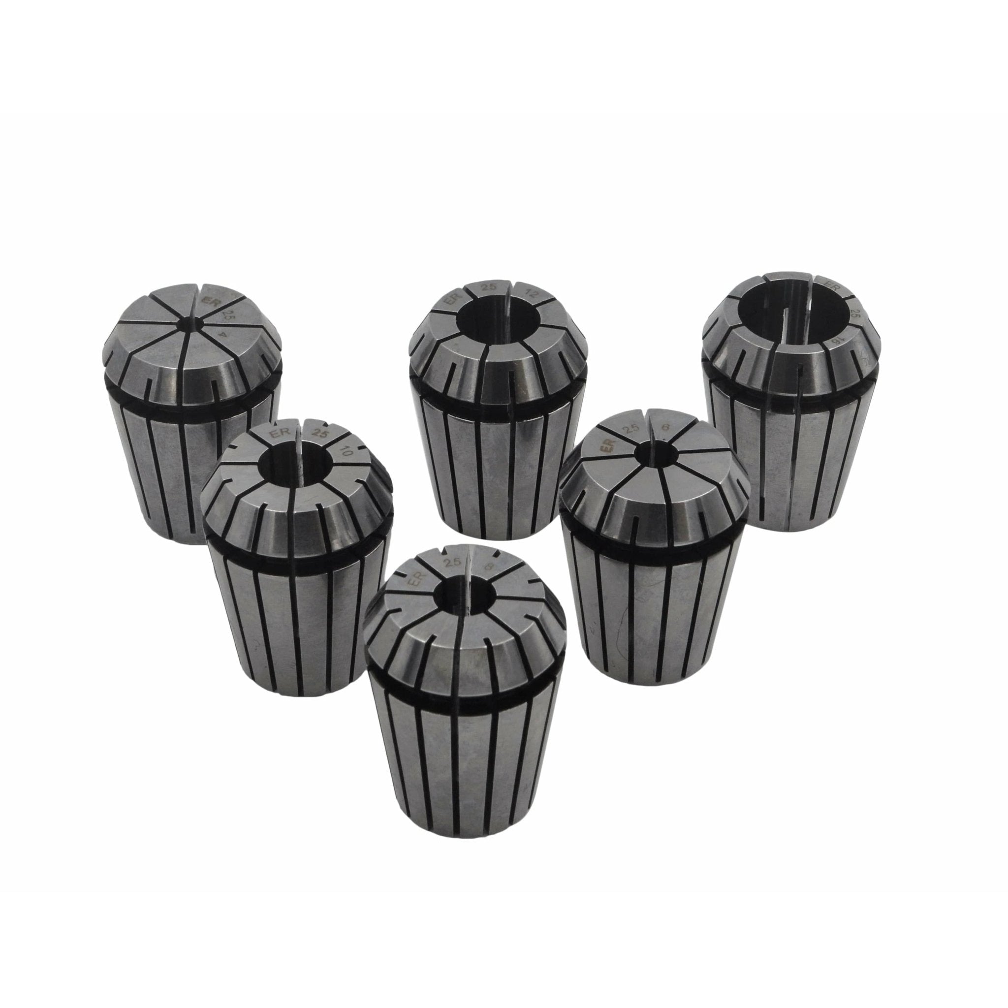 ER25 MT4 M16 Drawbar 6pc Precision Collet Set - Twin Eagle Imports