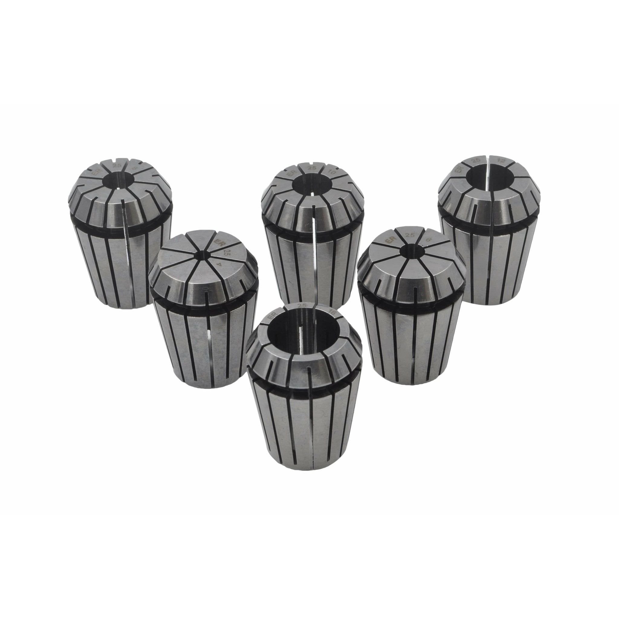 ER25 NT30 M12 Drawbar 6pc Precision Collet Set - Twin Eagle Imports