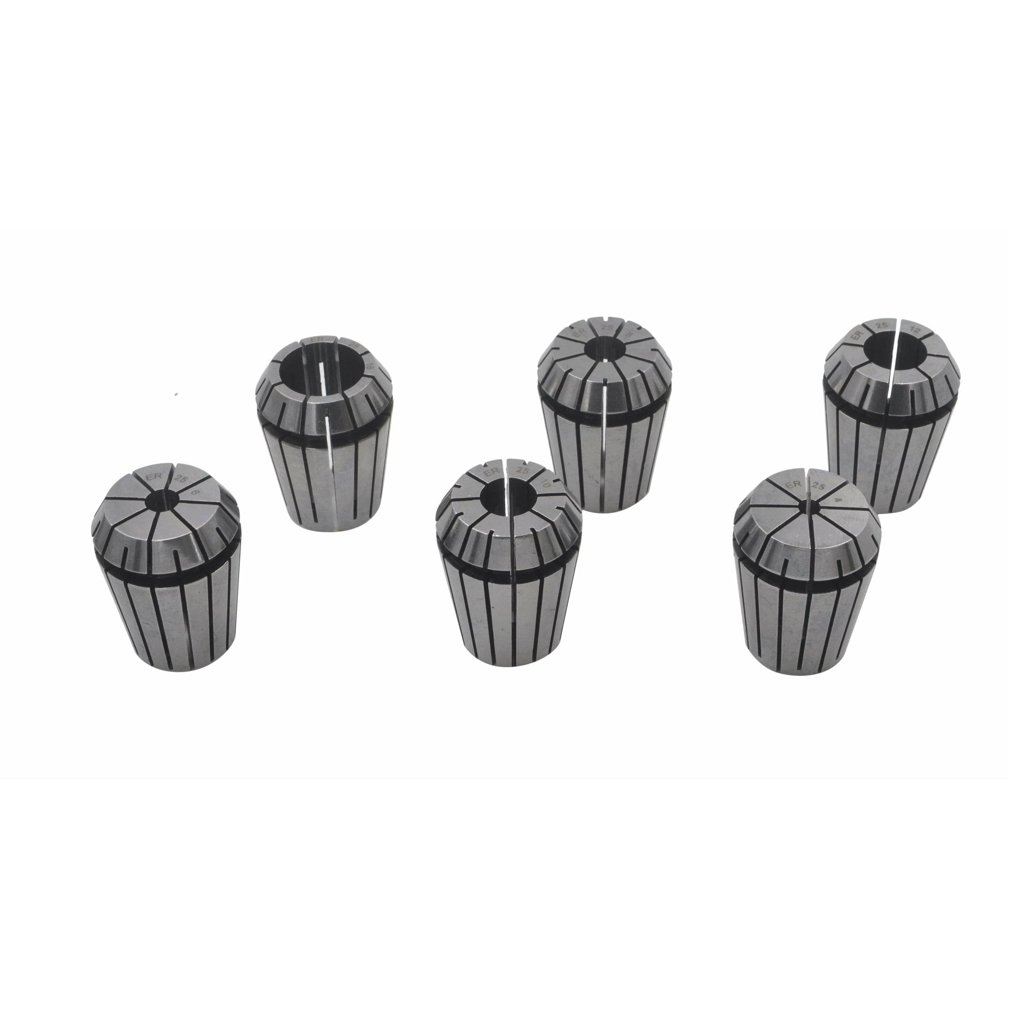 ER25 NT40 M16 Drawbar 6pc Precision Collet Set - Twin Eagle Imports