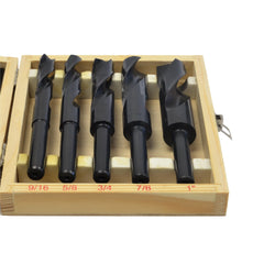HSS Imperial Drill Bit Set – 5 Piece (9/16"–1") – Right Hand, 1/2" Reduced Shank - Twin Eagle Imports