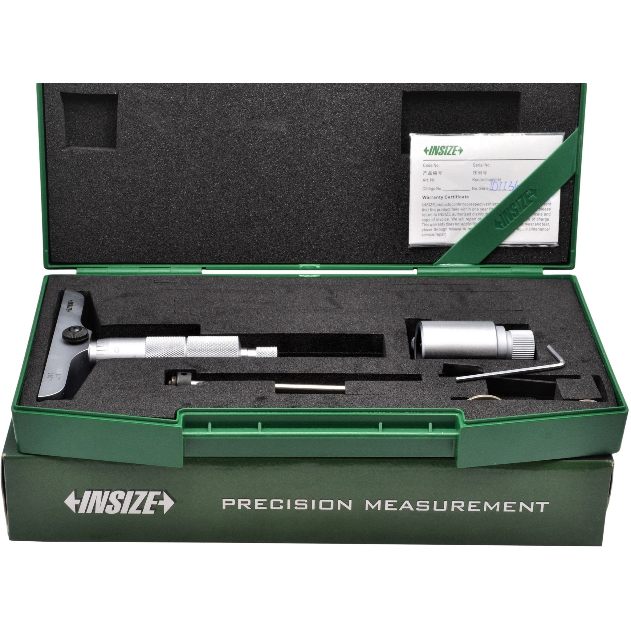 Insize 1pc Imperial Depth Micrometer 0-1" Range Series 3241-1 - Twin Eagle Imports