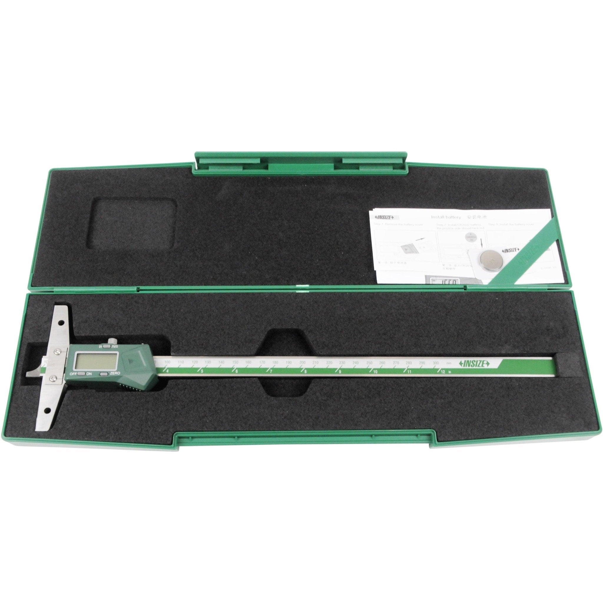 Insize Digital Depth Gauge 0-300mm / 0-12" Range Series 1147-300 - Twin Eagle Imports