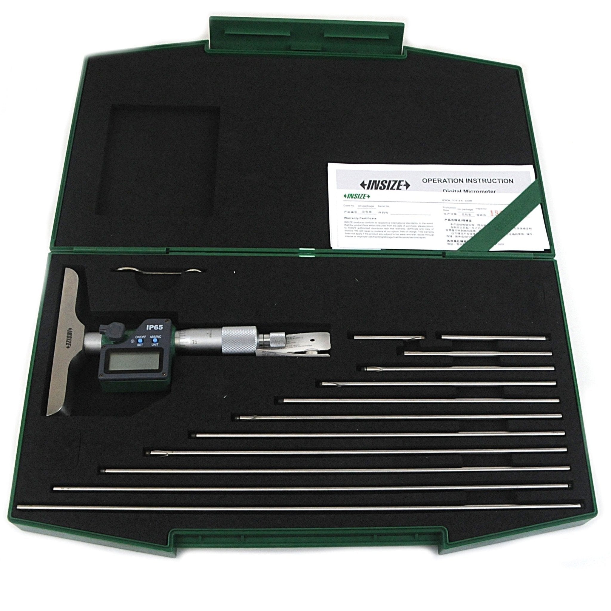 Insize Digital Depth Micrometer 0-300mm/0-12" Range Series 3540-300E - Twin Eagle Imports