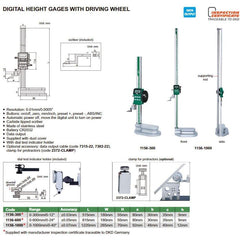 Insize Digital Height Gauge 0-300mm / 0-12" Range Series 1156-300 - Twin Eagle Imports