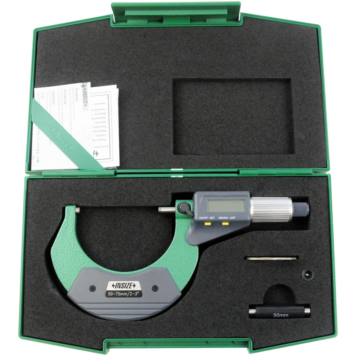 Insize Digital Outside Micrometer 50-75mm/2-3" Range Series 3109-75A - Twin Eagle Imports