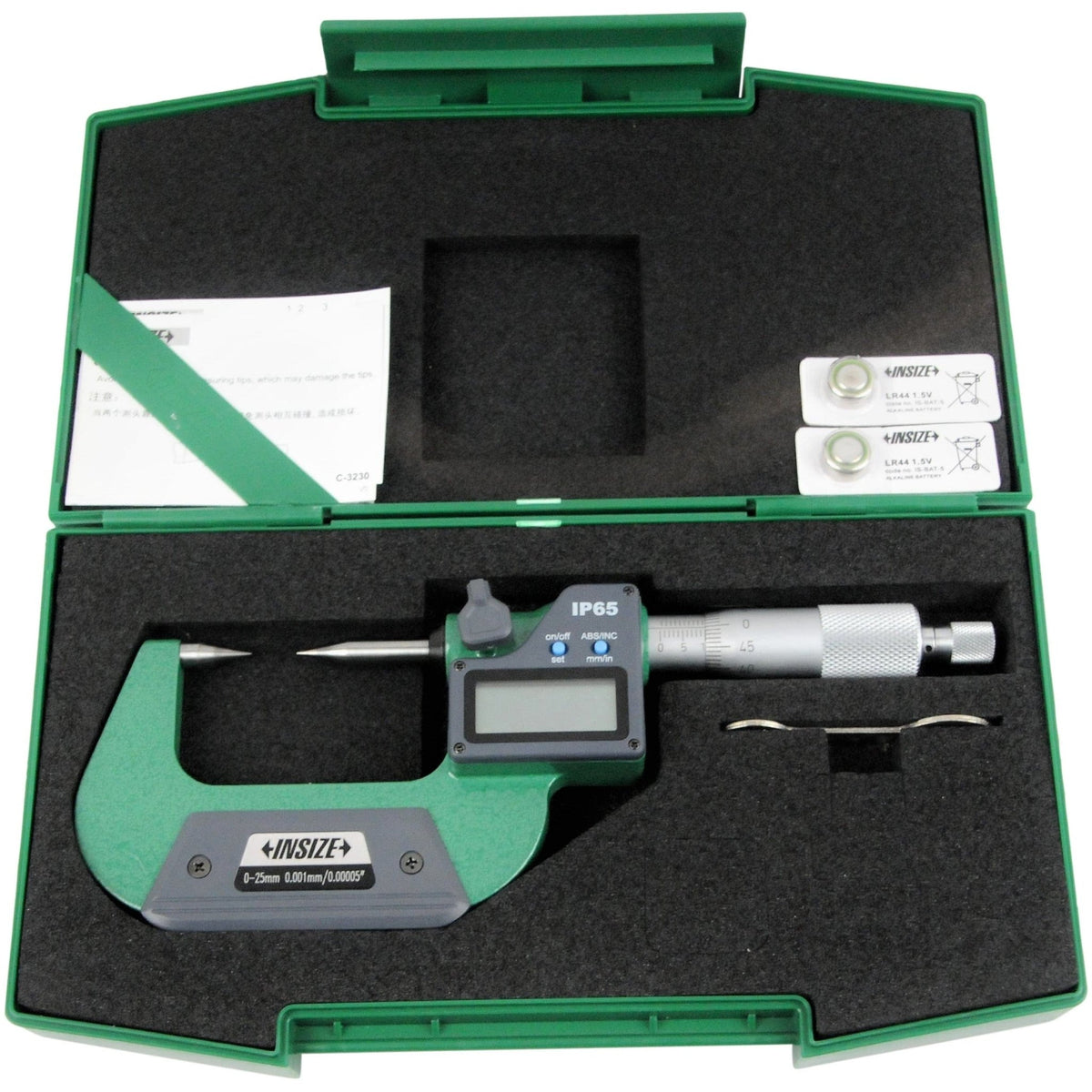 Insize Digital Point Micrometer 0-25mm/0-1" Range Series 3530-25A - Twin Eagle Imports