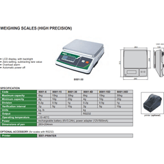 Insize Digital Weighing Scale 6kg Capacity High Precision Series 8001-6 - Twin Eagle Imports
