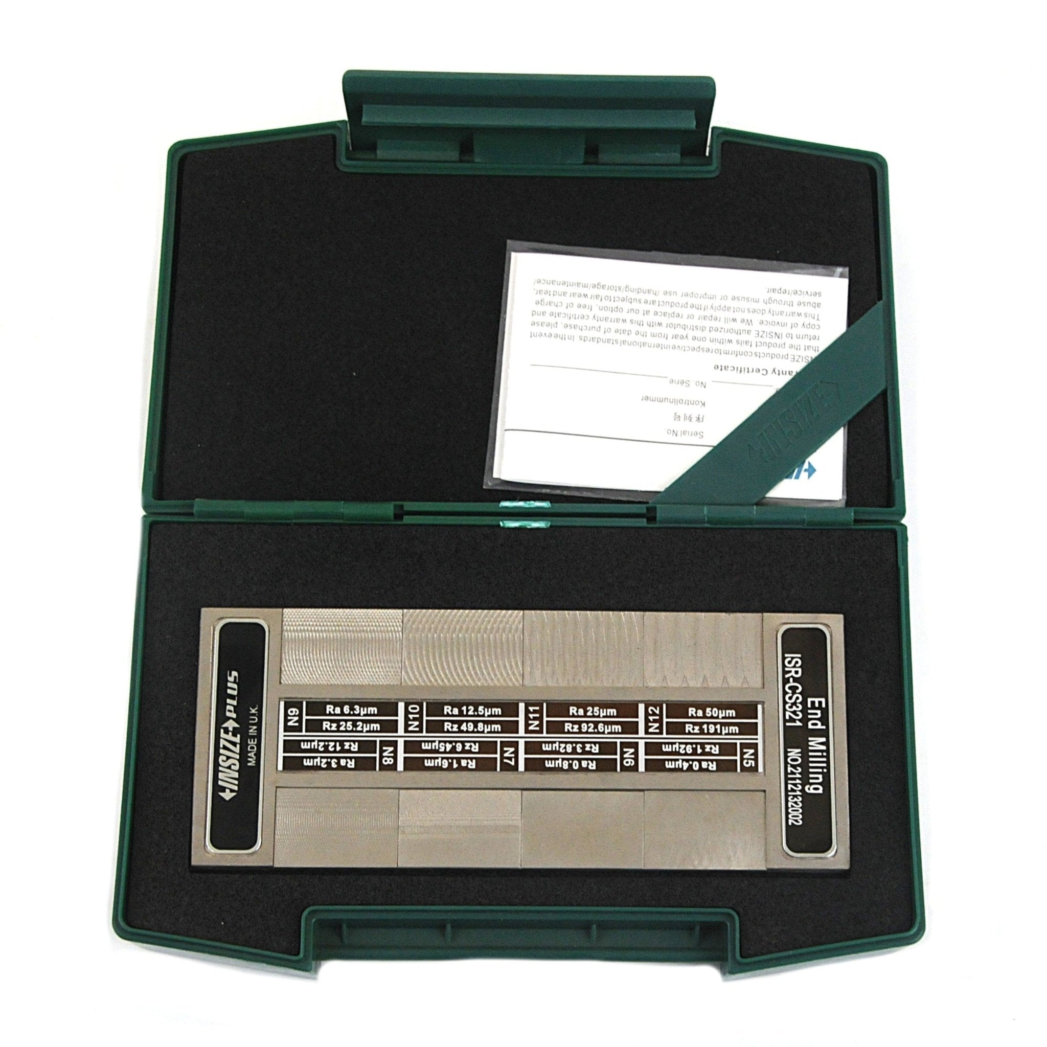 Insize End Milling Surface Roughness Specimen 8pcs Set Series ISR-CS321 - Twin Eagle Imports