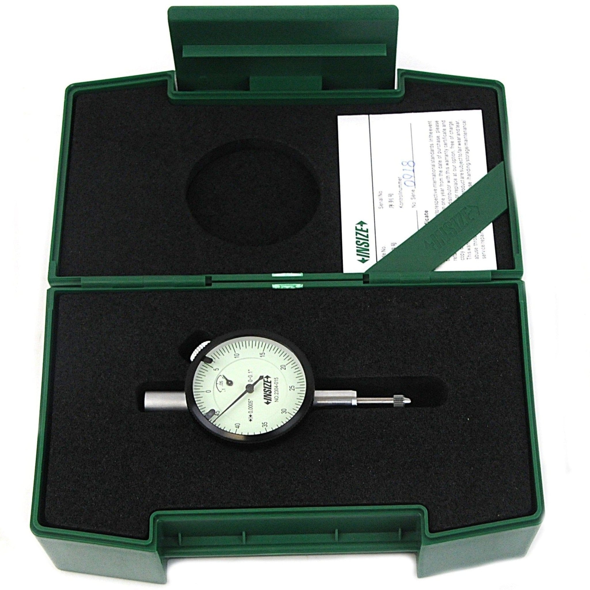Insize Imperial Compact Dial Indicator Range 0 - 0.5" Series 2304-015 - Twin Eagle Imports