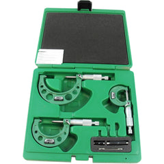 Insize Imperial Outside Micrometer Set 0-3" Range Series 3203-33A - Twin Eagle Imports