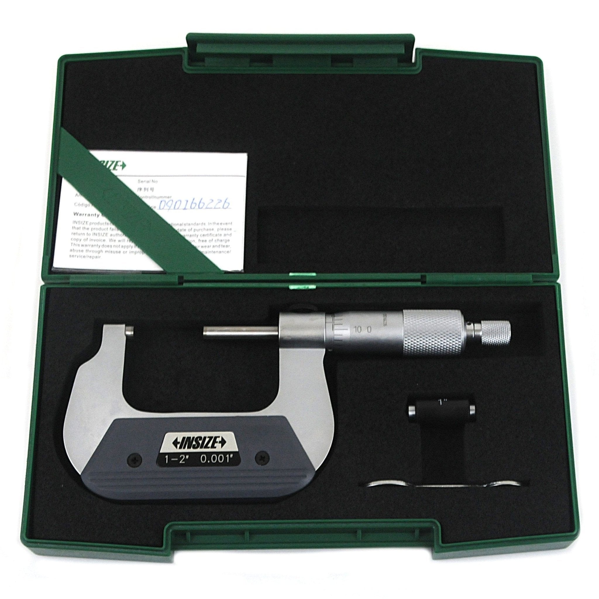 Insize Left Hand/Right Hand Outside Micrometer 1-2" Range Series 3236-2 - Twin Eagle Imports
