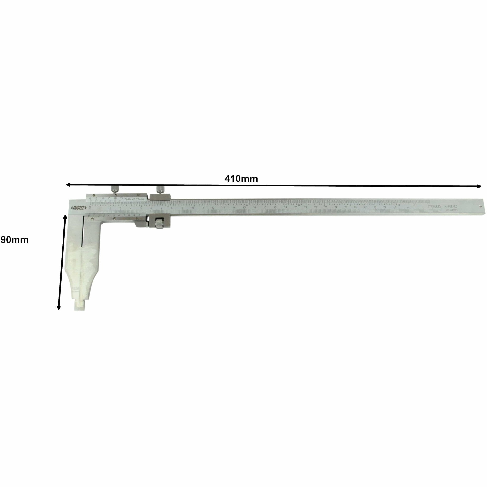 Insize Long Jaw Vernier Caliper 0-300mm/0-12" Range Series 1215-392 - Twin Eagle Imports