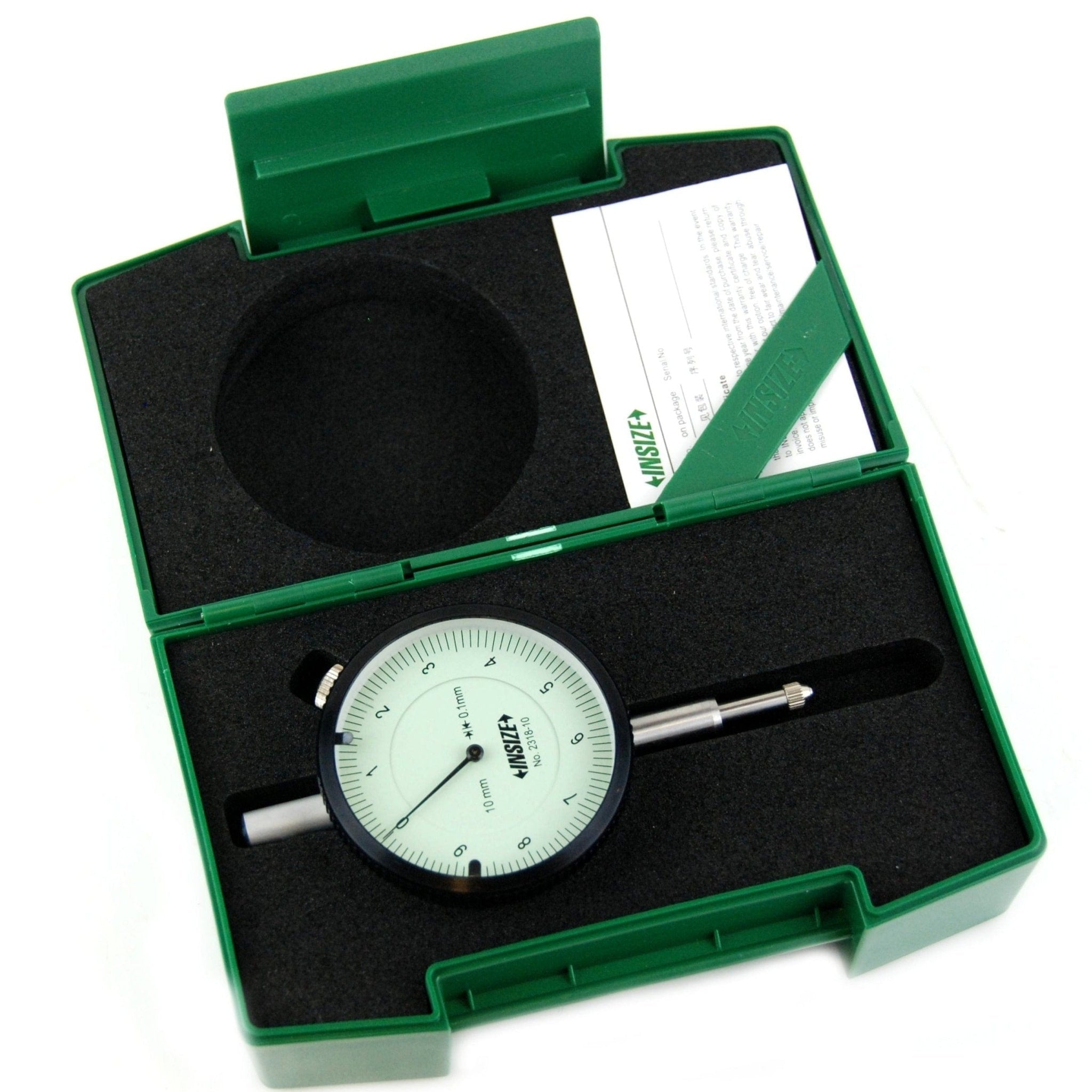 Insize Lug Back Dial Indicator 10mm Range Series 2318-10 - Twin Eagle Imports