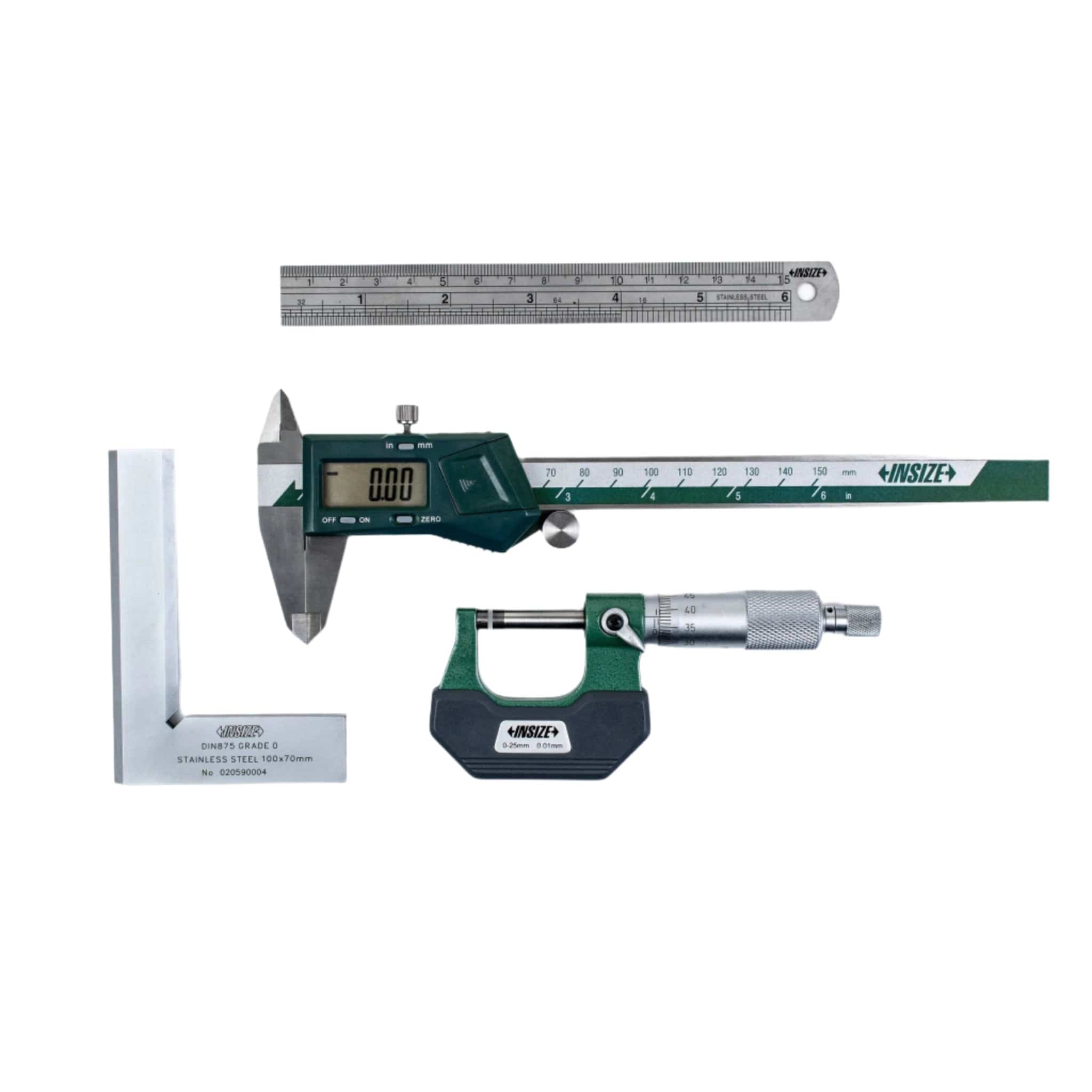 INSIZE Measuring Equipment Insize 4pc Measuring Tool Set Series 5042