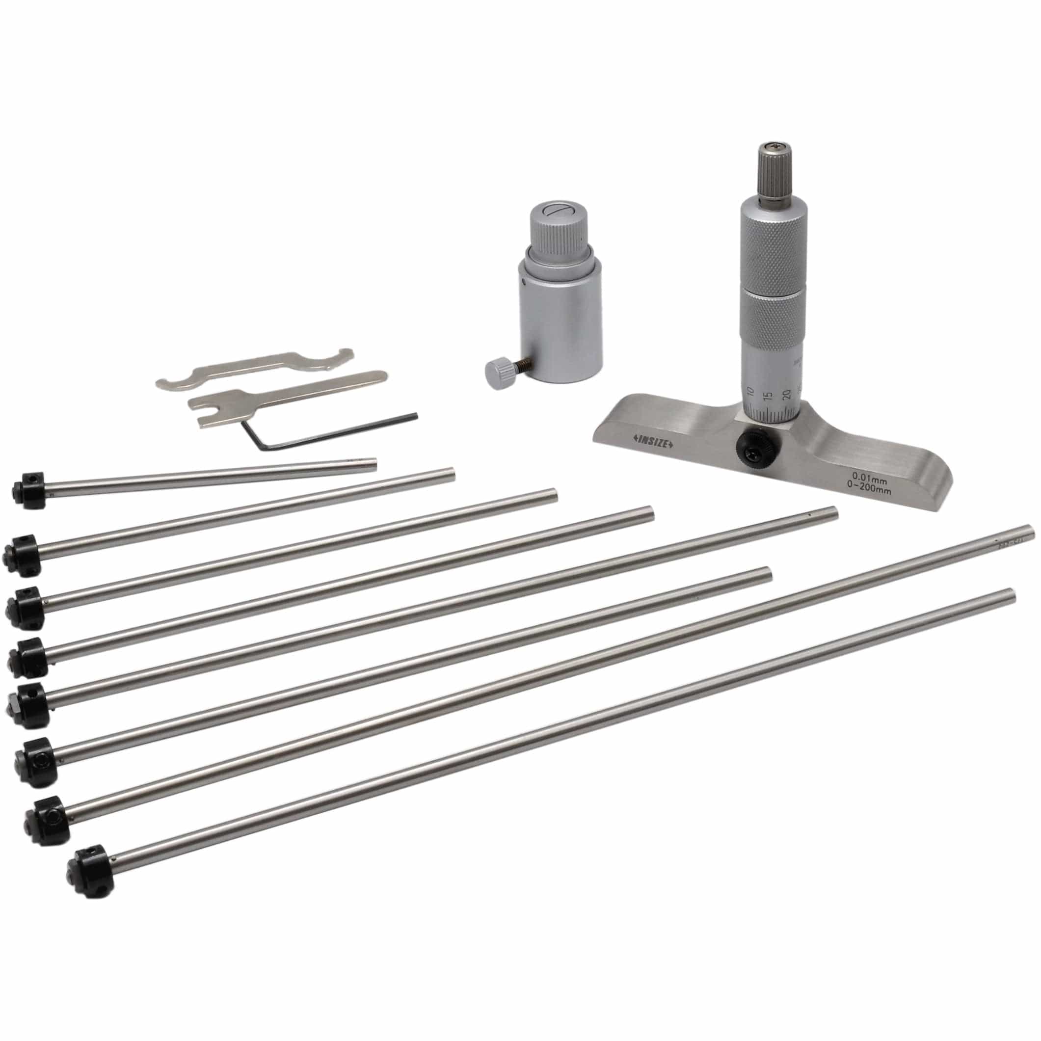 INSIZE Measuring Equipment Insize 8pc Metric Depth Micrometer 0-200mm Range Series 3241-200
