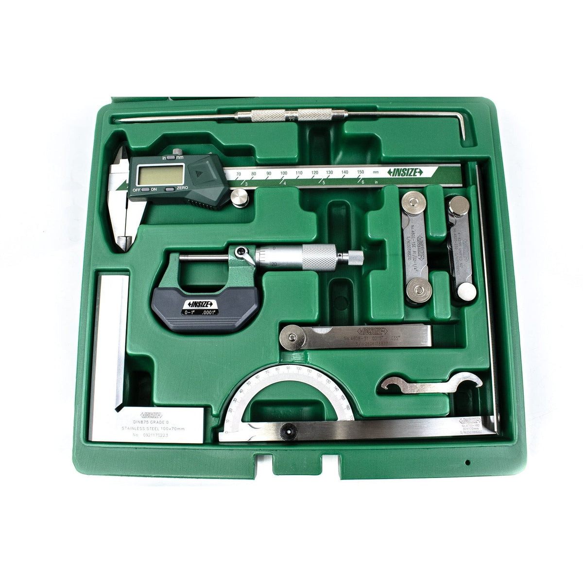 INSIZE Measuring Equipment Insize 9pc Measuring Tool Set Series 5091-E