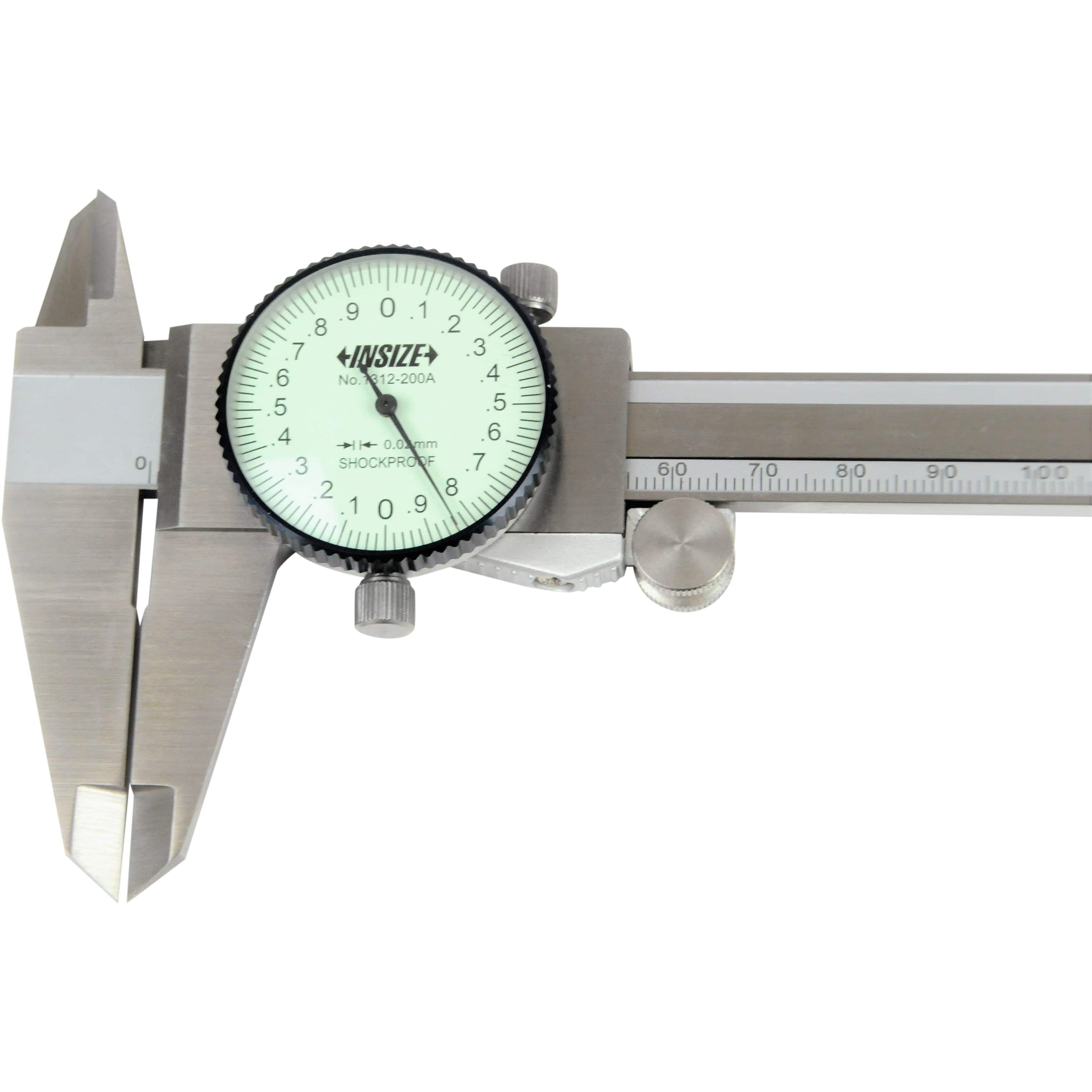 INSIZE Measuring Equipment Insize Dial Caliper 0-200mm Range Series 1312-200A