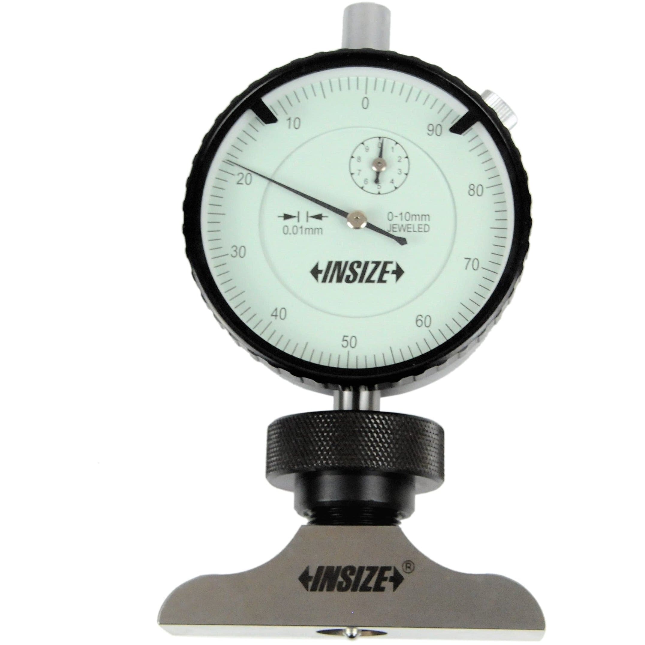 INSIZE Measuring Equipment Insize Dial Depth Gauge 0-10mm x 0.01mm Range Series 2341-101A